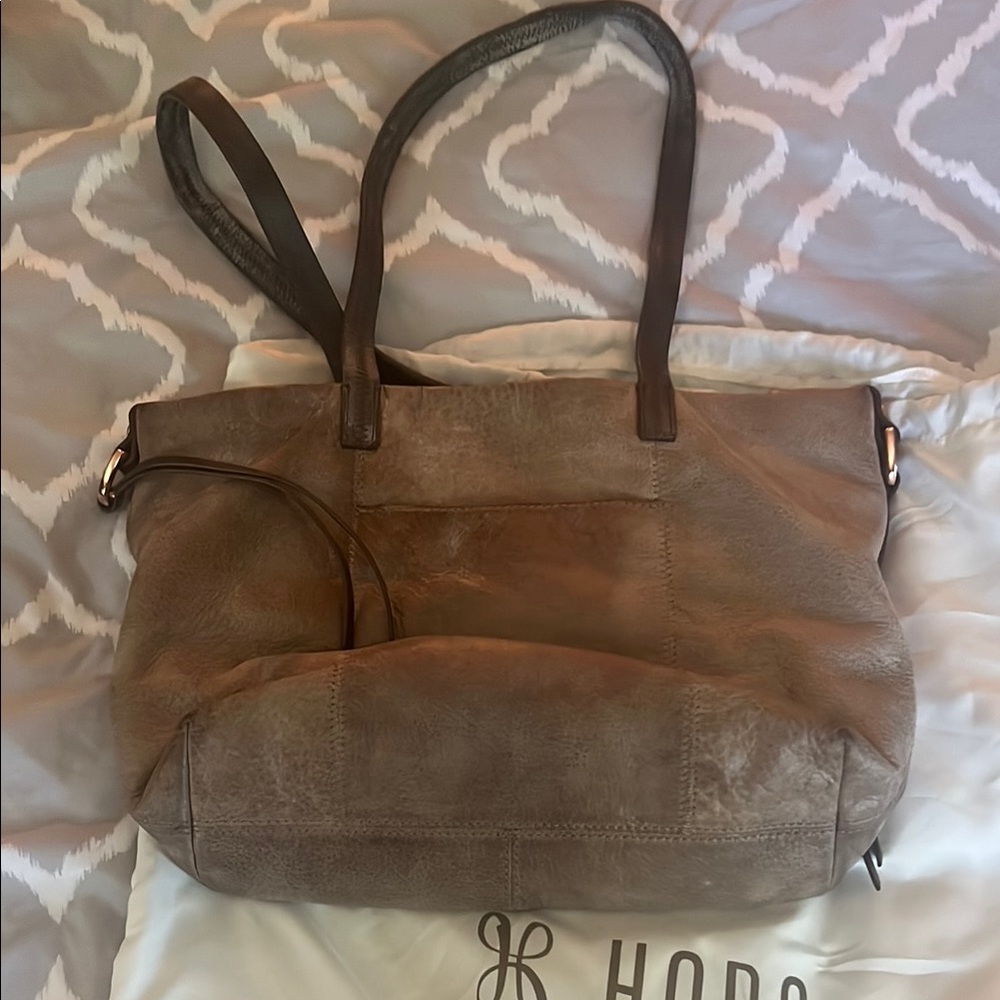 HOBO Cecilia Tan Leather Hobo Bag with Gradient Design